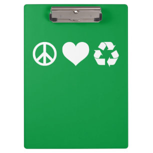 Carpeta De Pinza Reciclaje de amor por la paz