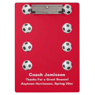 Carpeta De Pinza Red, gracias entrenador de fútbol