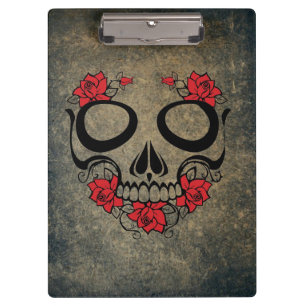 Carpeta De Pinza Red Rose Skull