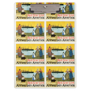 Carpeta De Pinza Red Star Line ~ Antwerpen-Amerika