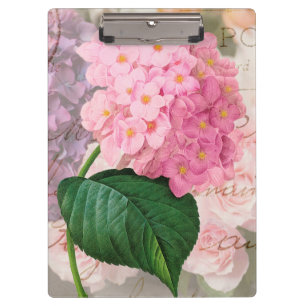 Carpeta De Pinza Redoute Pink Hydrangea Office Clipboard