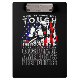 Carpeta De Pinza Regalo de bomberos   Hija de un bombero americano