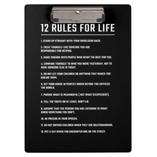 Carpeta De Pinza Regalo De Cumpleaños 12 Reglas De Vida
