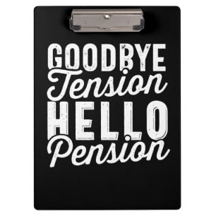 Carpeta De Pinza Regalo de jubilación, adiós tensión y hola pensión