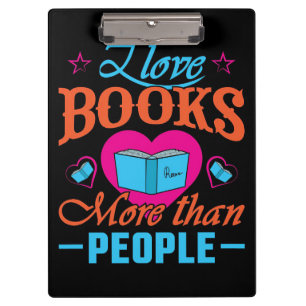 Carpeta De Pinza Regalo de lector me encantan los libros más que la