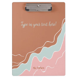 Carpeta De Pinza regalo de personalizado moderno bohemio personaliz