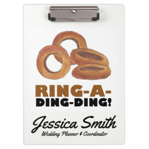 Carpeta De Pinza Regalo de planeador de boda personalizado de Ring-