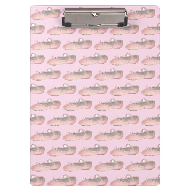 Carpeta De Pinza Regalo de zapatos de ballet rosado personalizado d (Anverso)