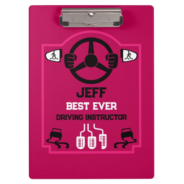 Carpeta De Pinza Regalo divertido para instructor de conducir (Anverso)