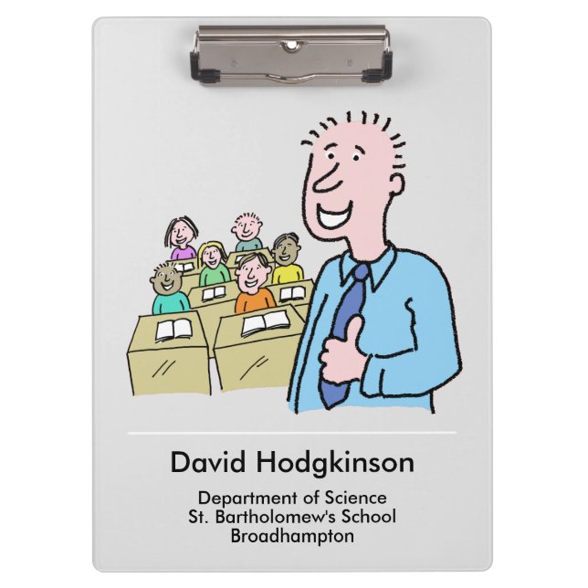 Carpeta De Pinza Regalo para un profesor blanco. Profesora (Anverso)