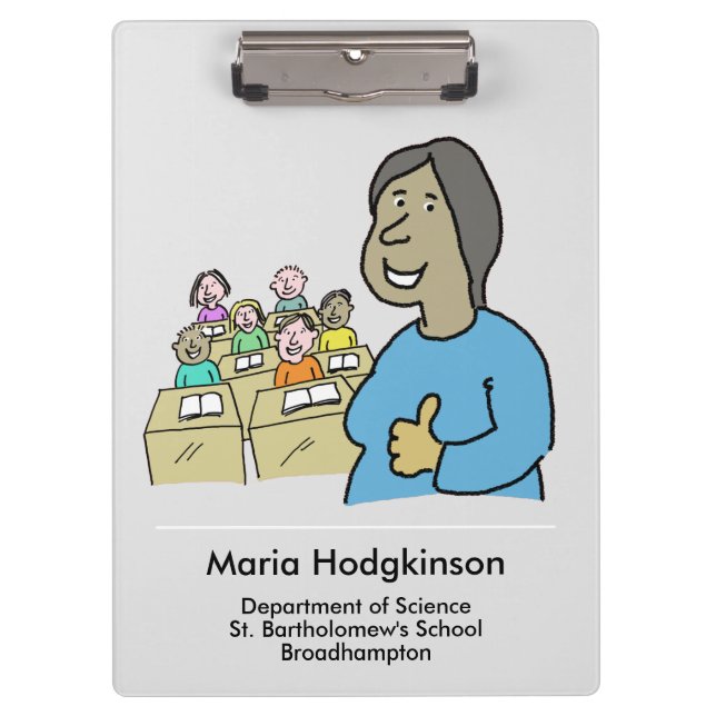 Carpeta De Pinza Regalo para una profesora asiática. Profesora (Anverso)