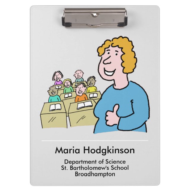 Carpeta De Pinza Regalo para una profesora blanca. Profesora (Anverso)