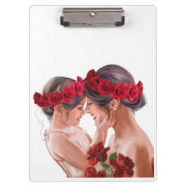 Carpeta De Pinza Regalo Personalizado Floral Conmovedor