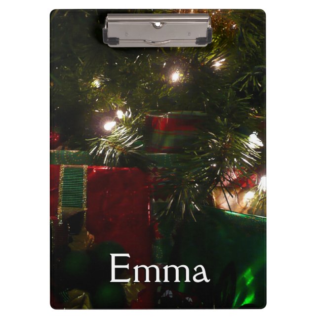 Carpeta De Pinza Regalos bajo el feriado de los Navidades de árbol (Anverso)