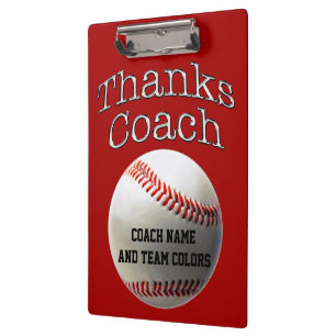Carpeta De Pinza Regalos personalizados del entrenador de béisbol,