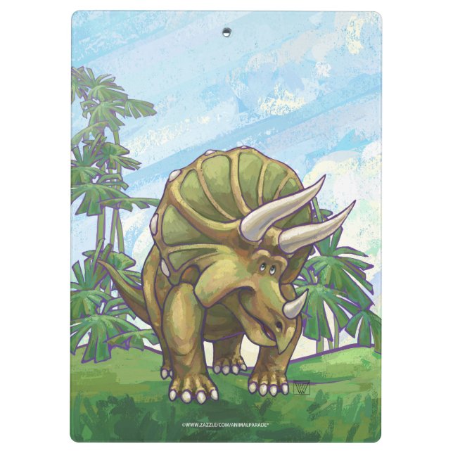 Carpeta De Pinza Regalos y accesorios de Triceratops (Reverso)