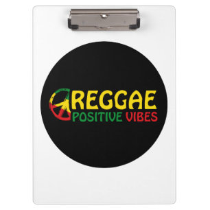 Carpeta De Pinza Reggae Music con vibraciones positivas y bandera d
