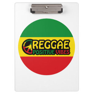 Carpeta De Pinza Reggae Music con vibraciones positivas y bandera d