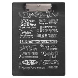 Carpeta De Pinza Reglas familiares - Valores cristianos para vivir 