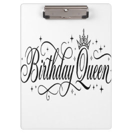Carpeta De Pinza Reina de Cumpleaños Diseño Personalizado para Cele