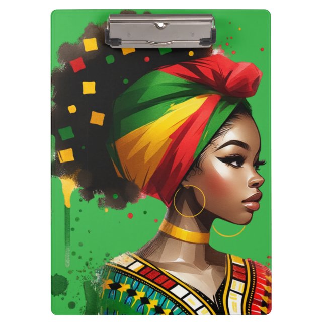 Carpeta De Pinza Reina negra melanina sista chicas mágicos de piel  (Anverso)