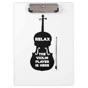 Carpeta De Pinza Relájese El Violin Player está aquí