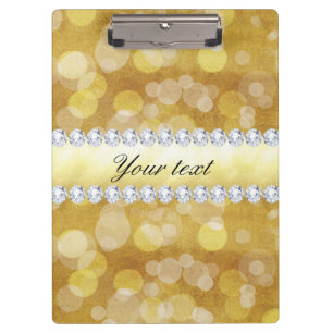 Carpeta De Pinza Relieve metalizado y diamantes hermosos de Bokeh