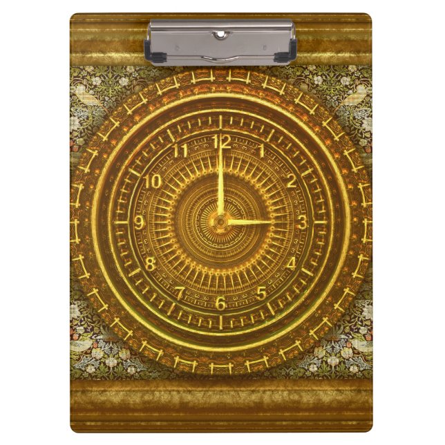 Carpeta De Pinza Reloj barroco victoriano (Anverso)