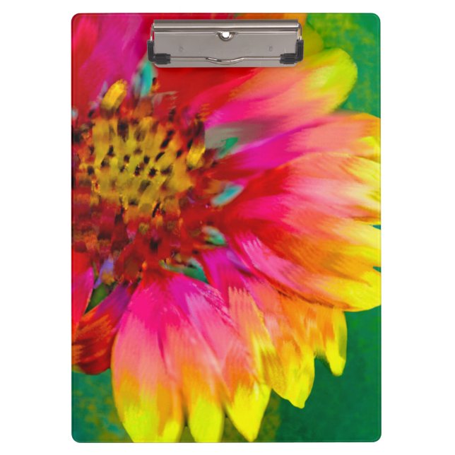 Carpeta De Pinza Representación artística de la flor Indian Blanket (Anverso)