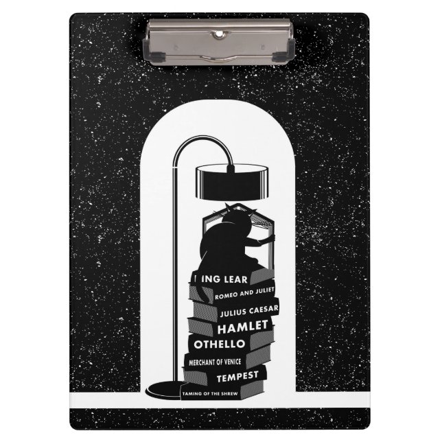 Carpeta De Pinza Reproducción de Shakespeare en gatos blancos y neg (Anverso)