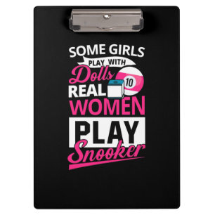 Carpeta De Pinza Reproductor de Billiards Reales mujeres juegan a