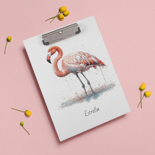 Carpeta De Pinza Resplandor de Flamenco: Arte de Acuarela, personal
