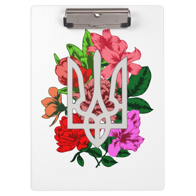 Carpeta De Pinza Resto botánico y tridente ucraniano tryzub (Anverso)