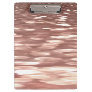 Carpeta De Pinza Resumen #3: brillo de rosa dorada de cobre