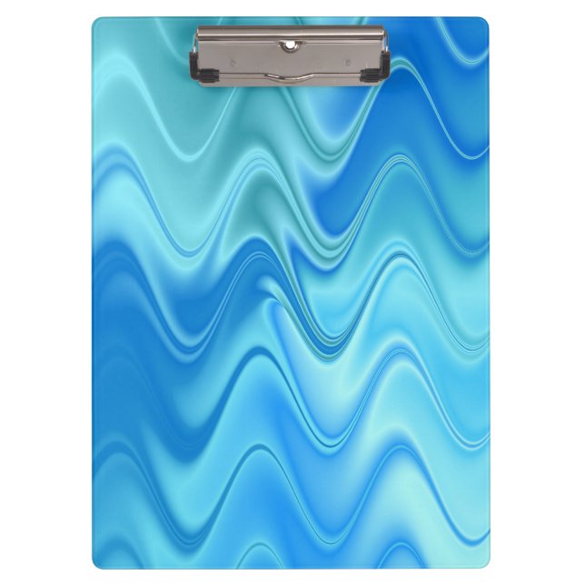 Carpeta De Pinza Resumen azul ondulado (Anverso)