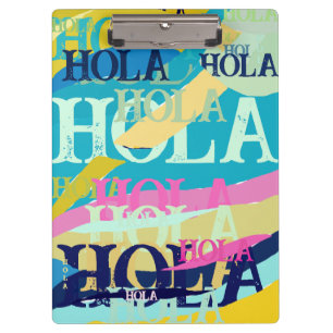 Carpeta De Pinza Resumen Colorful Hola