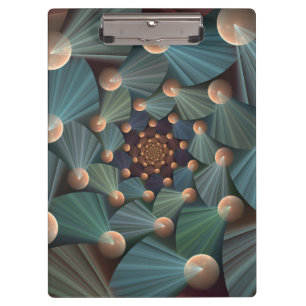 Carpeta De Pinza Resumen de arte fractal con pizarra marrón profund