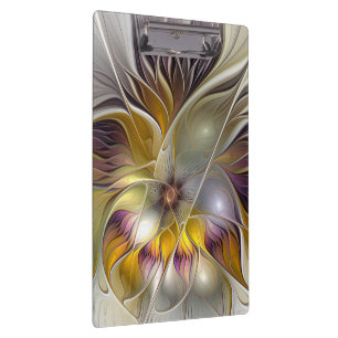 Carpeta De Pinza Resumen de fantasía colorida Flor Fractal Moderno