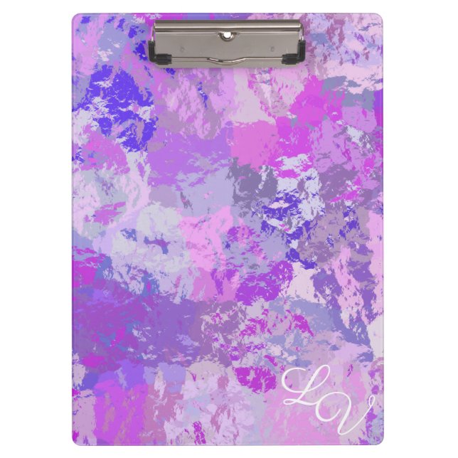 Carpeta De Pinza Resumen de moda Camo Pink Purple Blue (Anverso)