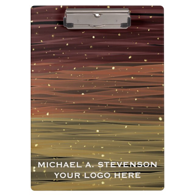 Carpeta De Pinza Resumen de pinturas acrílicas personalizadas (Anverso)