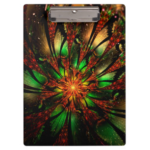 Carpeta De Pinza Resumen del diseño de flor fractal.