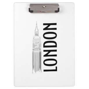 Carpeta De Pinza Resumen moderno Ciudad de Londres en blanco y negr