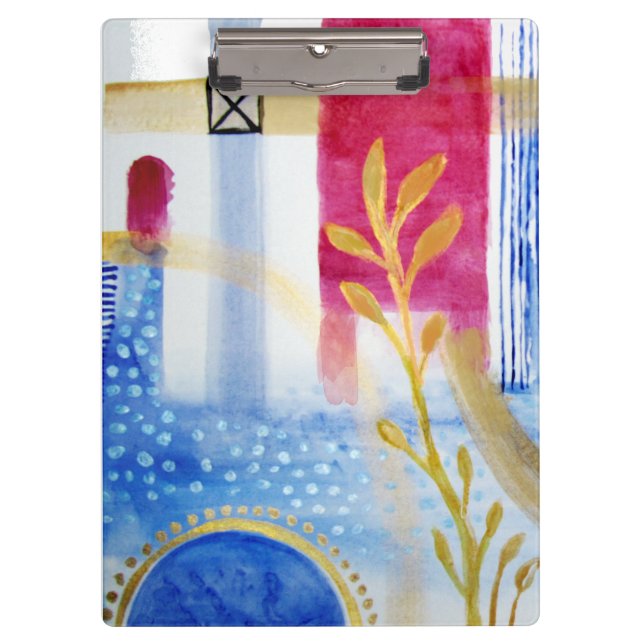 Carpeta De Pinza Resumen moderno negro y rojo (Anverso)