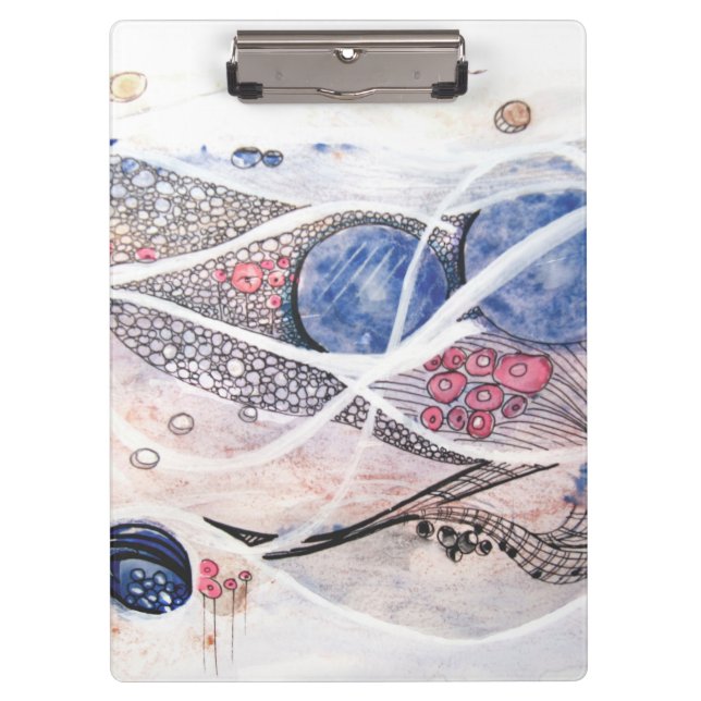 Carpeta De Pinza Resumen moderno negro y rosa (Anverso)