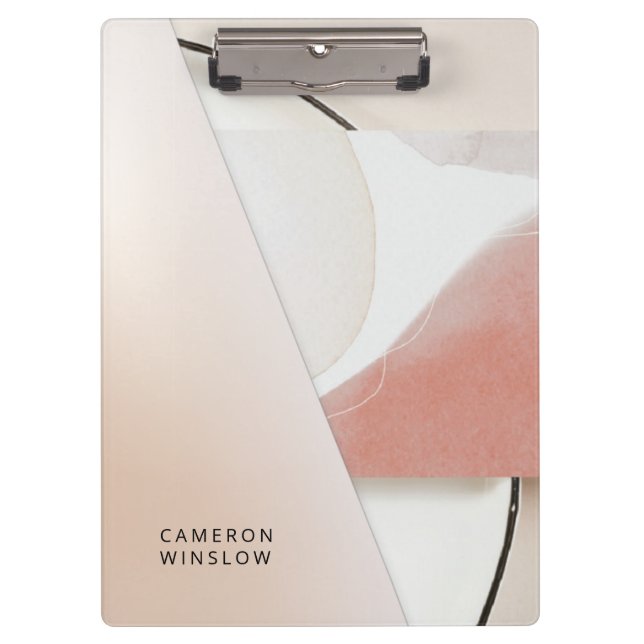 Carpeta De Pinza Resumen moderno neutro de tono terrestre (Anverso)