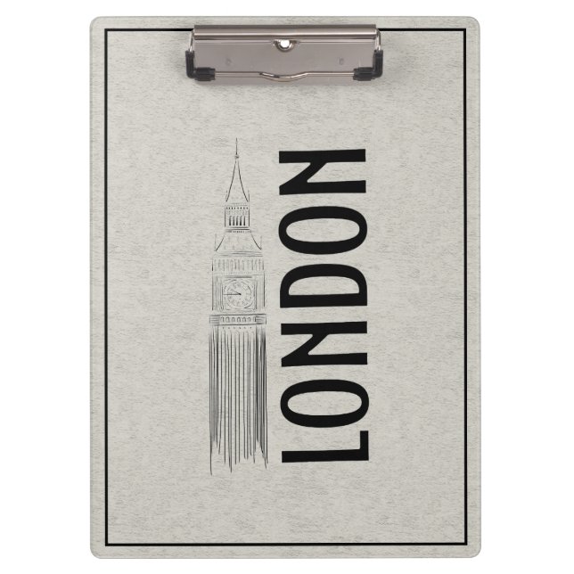 Carpeta De Pinza Resumen moderno Ropa de lino negro Londres City (Anverso)