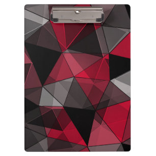Carpeta De Pinza Resumen, negro y rojo, triángulo, geométrico, negr