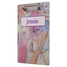 Carpeta De Pinza Resumen Pastel Floral Personalizado