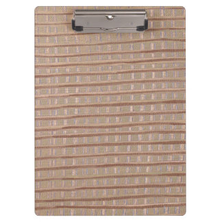 Carpeta De Pinza Resumen ruso Burlap Brown Beige Tan Clipboards