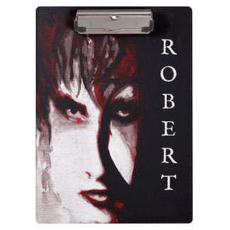 Carpeta De Pinza Retrato de hombre de música gótica post punk arte